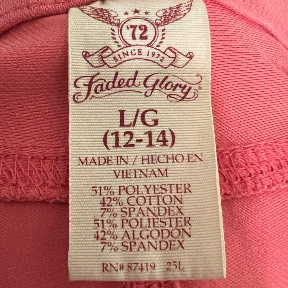 Vintage Faded Glory Desert Peach Color Jeggings 12 14 Jean Leggings - Picture 3 of 4
